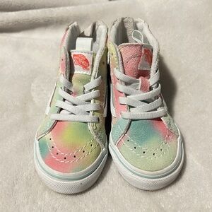 EUC Toddler Tie Dye High Top Vans Sz 6